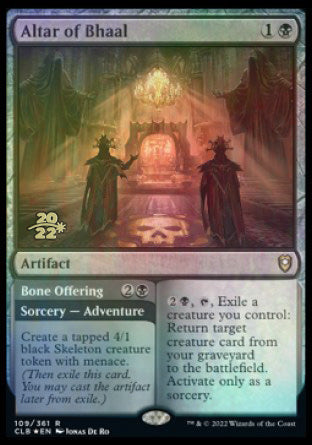 Altar of Bhaal // Bone Offering [Commander Legends: Battle for Baldur's Gate Prerelease Promos] | Exor Games New Glasgow