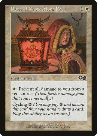 Rune of Protection: Red [Urza's Saga] | Exor Games New Glasgow