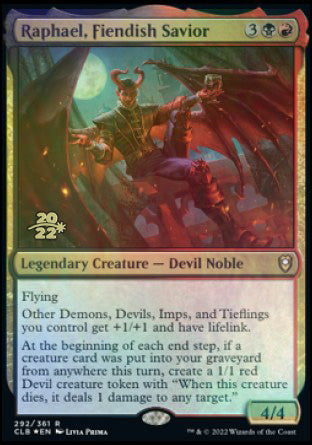 Raphael, Fiendish Savior [Commander Legends: Battle for Baldur's Gate Prerelease Promos] | Exor Games New Glasgow