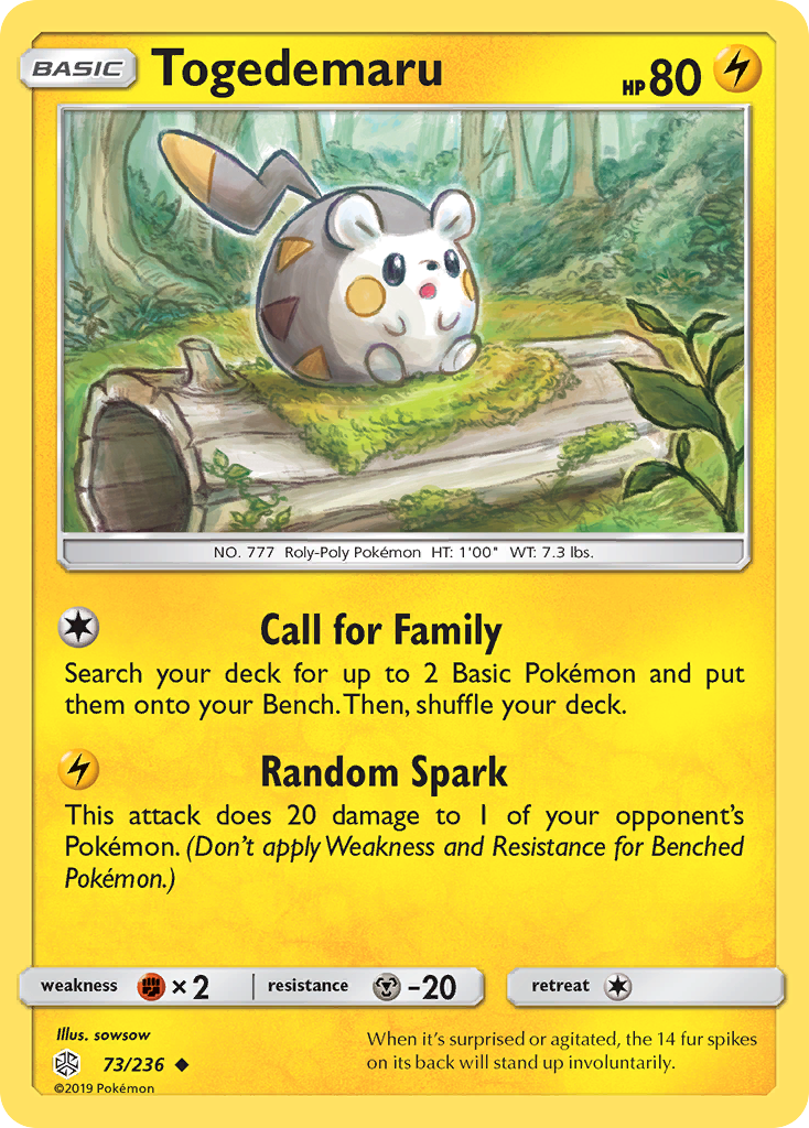 Togedemaru (73/236) [Sun & Moon: Cosmic Eclipse] | Exor Games New Glasgow