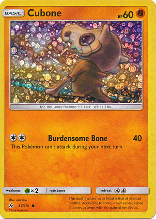 Cubone (57/131) (General Mills Promo) [Sun & Moon: Forbidden Light] | Exor Games New Glasgow