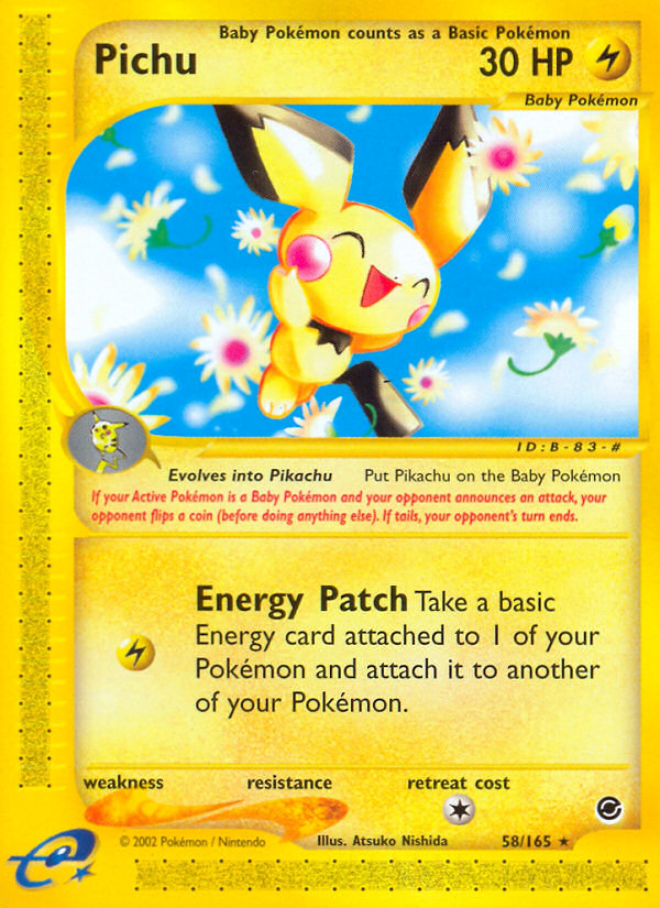 Pichu (58/165) [Expedition: Base Set] | Exor Games New Glasgow