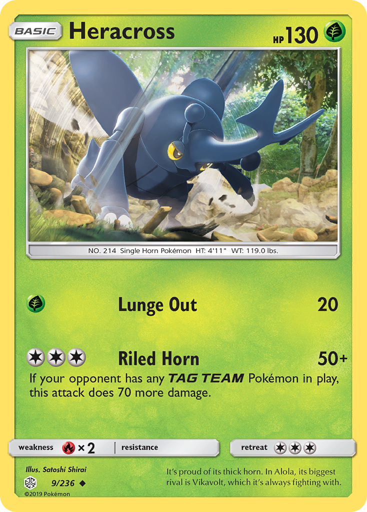 Heracross (9/236) [Sun & Moon: Cosmic Eclipse] | Exor Games New Glasgow