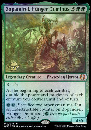 Zopandrel, Hunger Dominus [Phyrexia: All Will Be One Prerelease Promos] | Exor Games New Glasgow