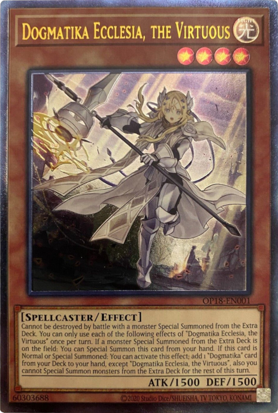 Dogmatika Ecclesia, the Virtuous [OP18-EN001] Ultimate Rare | Exor Games New Glasgow