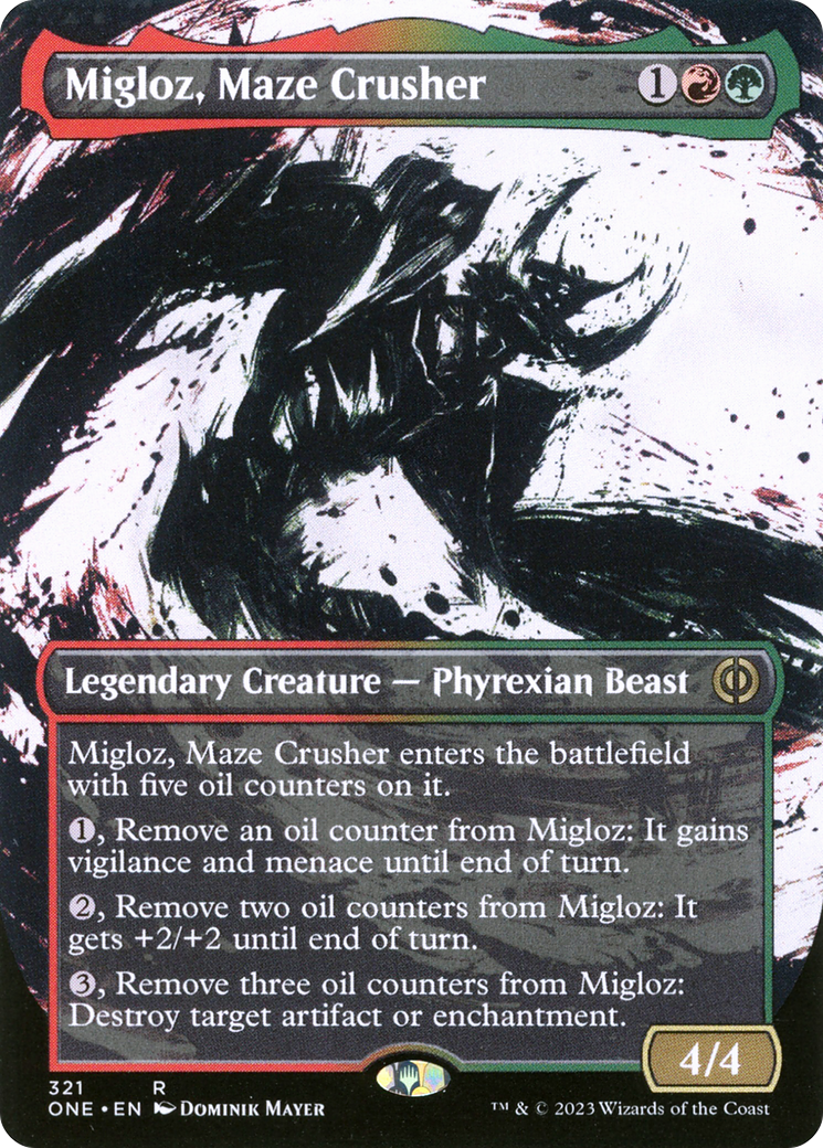 Migloz, Maze Crusher (Borderless Ichor) [Phyrexia: All Will Be One] | Exor Games New Glasgow