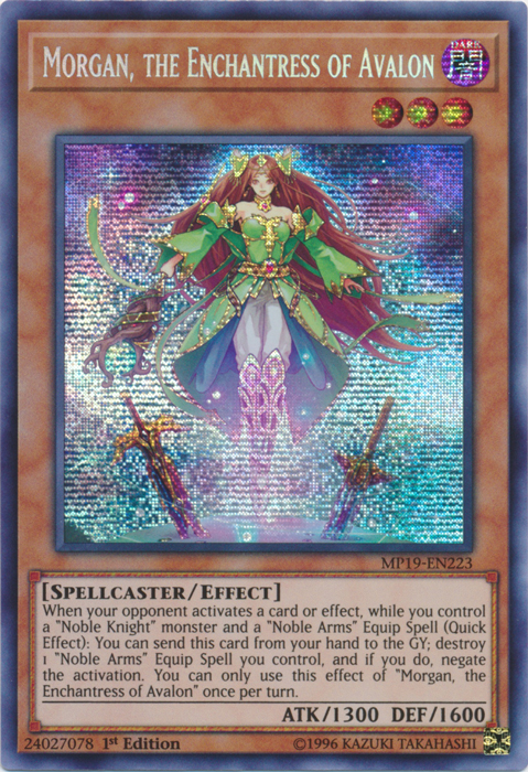 Morgan, the Enchantress of Avalon [MP19-EN223] Prismatic Secret Rare | Exor Games New Glasgow