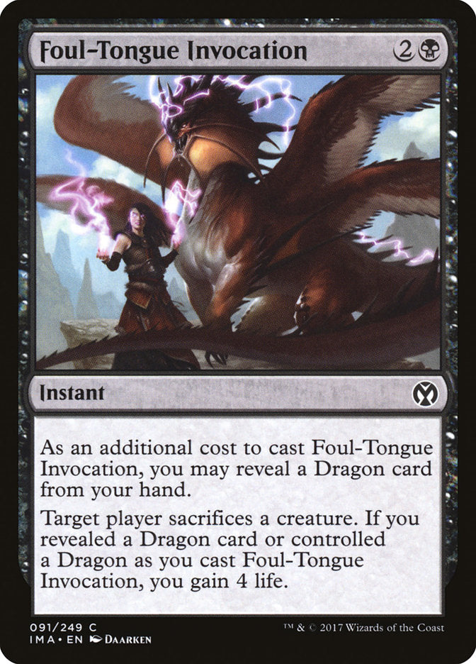 Foul-Tongue Invocation [Iconic Masters] | Exor Games New Glasgow