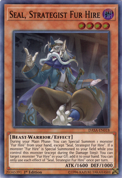 Seal, Strategist Fur Hire [DASA-EN018] Super Rare | Exor Games New Glasgow