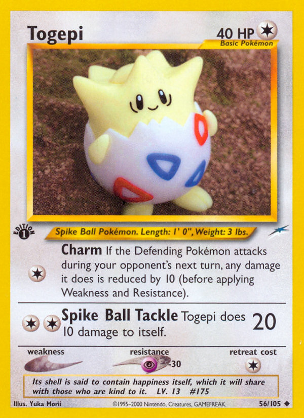 Togepi (56/105) [Neo Destiny 1st Edition] | Exor Games New Glasgow