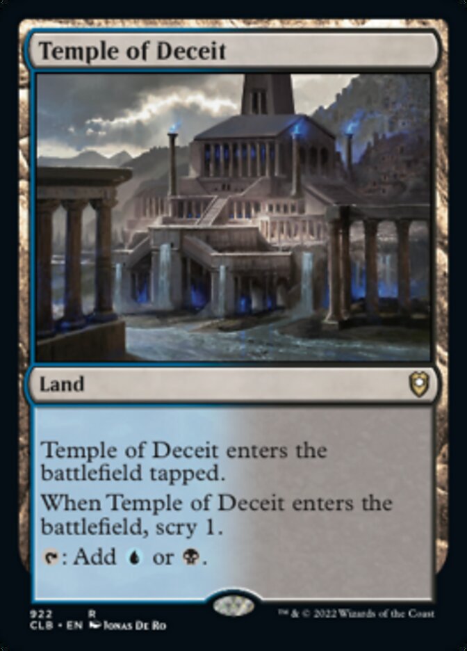 Temple of Deceit [Commander Legends: Battle for Baldur's Gate] | Exor Games New Glasgow