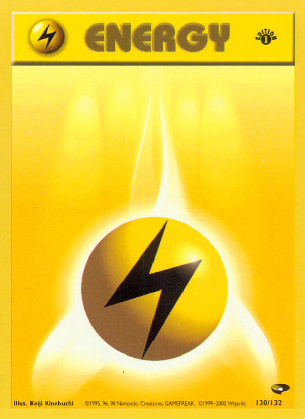 Lightning Energy (130/132) [Gym Challenge 1st Edition] | Exor Games New Glasgow