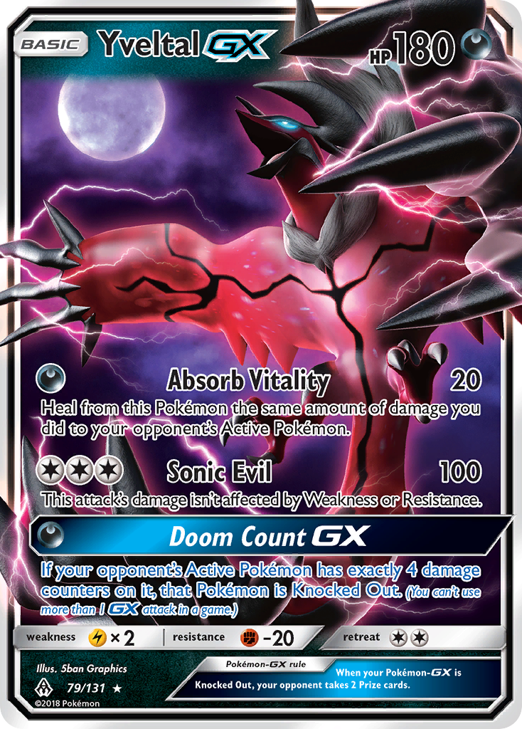 Yveltal GX (79/131) [Sun & Moon: Forbidden Light] | Exor Games New Glasgow