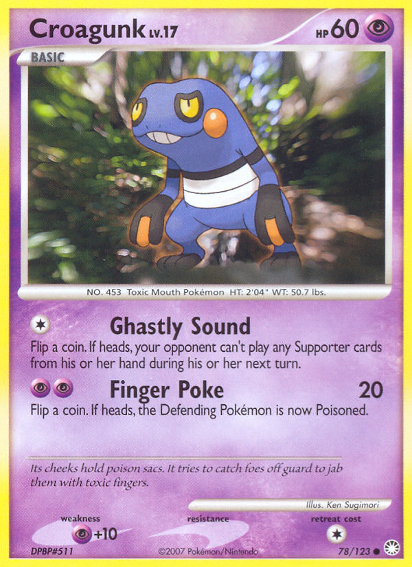 Croagunk (78/123) [Diamond & Pearl: Mysterious Treasures] | Exor Games New Glasgow