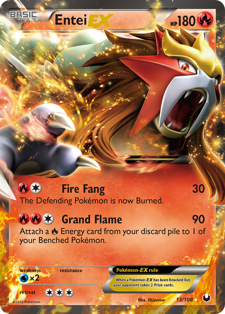 Entei EX (13/108) [Black & White: Dark Explorers] | Exor Games New Glasgow