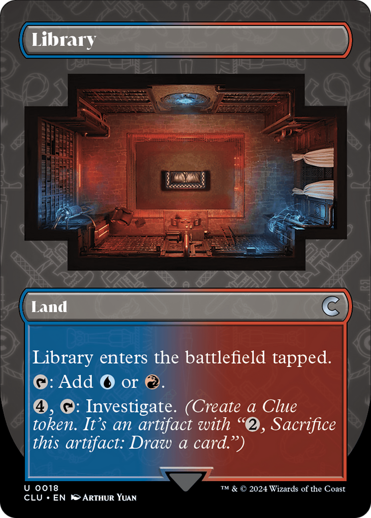 Library (Borderless) [Ravnica: Clue Edition] | Exor Games New Glasgow