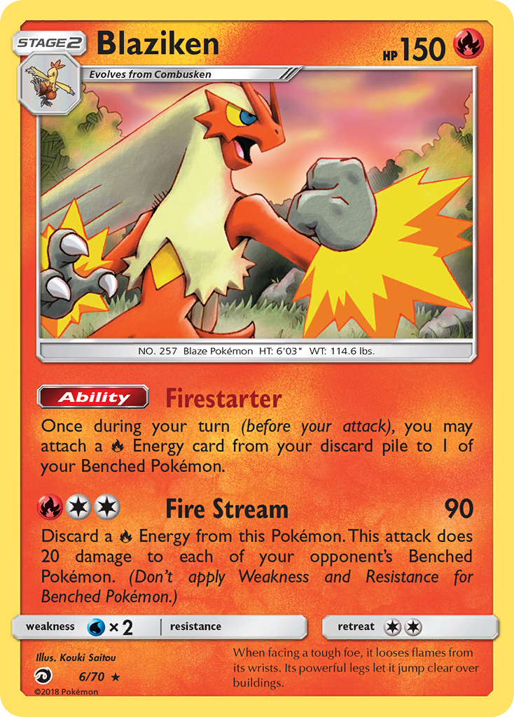 Blaziken (6/70) [Sun & Moon: Dragon Majesty] | Exor Games New Glasgow