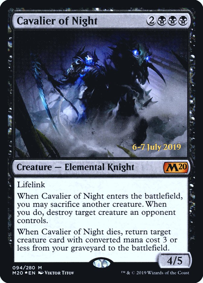 Cavalier of Night  [Core Set 2020 Prerelease Promos] | Exor Games New Glasgow