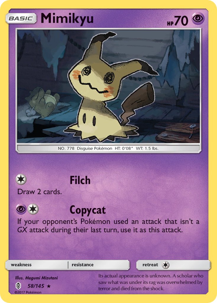 Mimikyu (58/145) (Theme Deck Exclusive) [Sun & Moon: Guardians Rising] | Exor Games New Glasgow