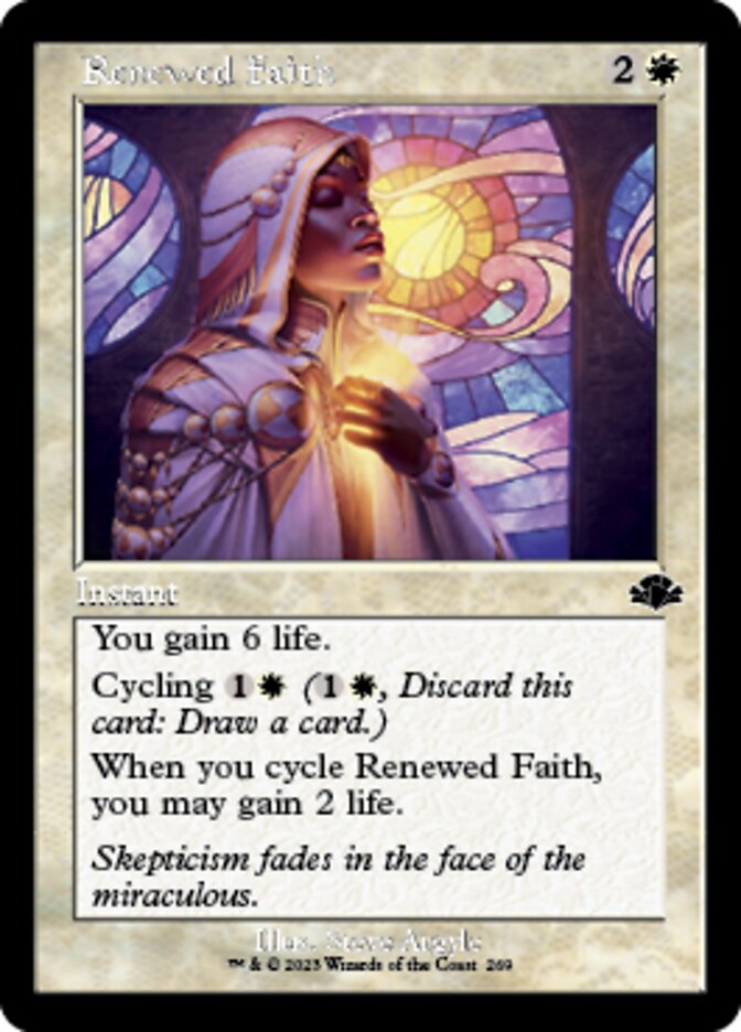 Renewed Faith (Retro) [Dominaria Remastered] | Exor Games New Glasgow