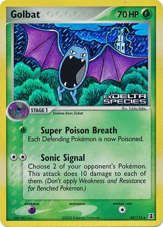 Golbat (43/113) (Stamped) [EX: Delta Species] | Exor Games New Glasgow