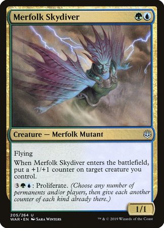 Merfolk Skydiver [War of the Spark] | Exor Games New Glasgow