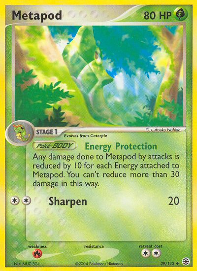 Metapod (39/112) [EX: FireRed & LeafGreen] | Exor Games New Glasgow