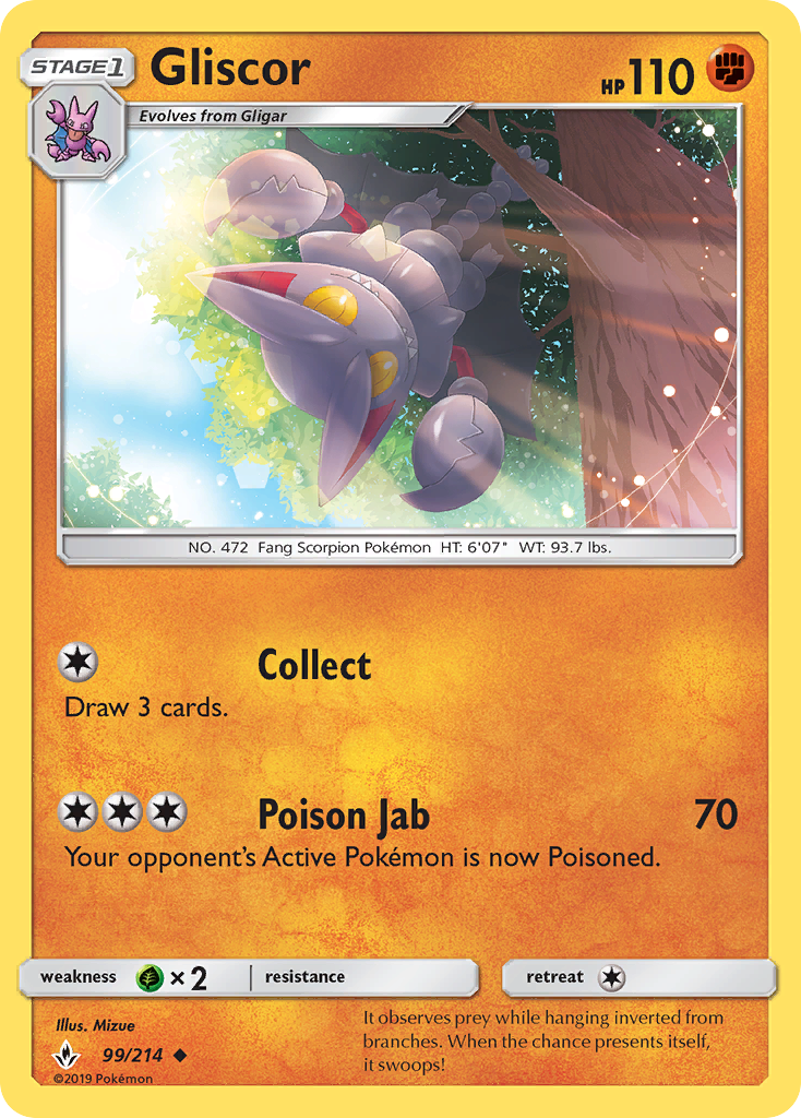 Gliscor (99/214) [Sun & Moon: Unbroken Bonds] | Exor Games New Glasgow