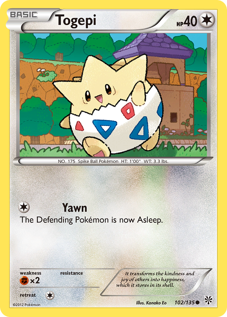 Togepi (102/135) [Black & White: Plasma Storm] | Exor Games New Glasgow