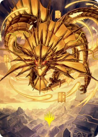 Ao, the Dawn Sky 2 Art Card (Gold-Stamped Signature) [Kamigawa: Neon Dynasty Art Series] | Exor Games New Glasgow