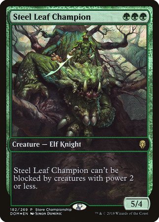 Steel Leaf Champion [Dominaria Promos] | Exor Games New Glasgow