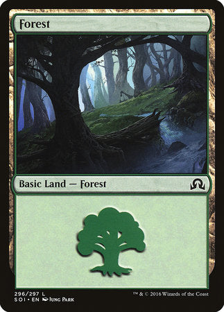 Forest (296) [Shadows over Innistrad] | Exor Games New Glasgow