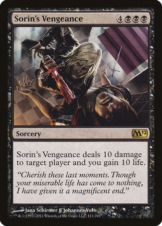Sorin's Vengeance [Magic 2012] | Exor Games New Glasgow