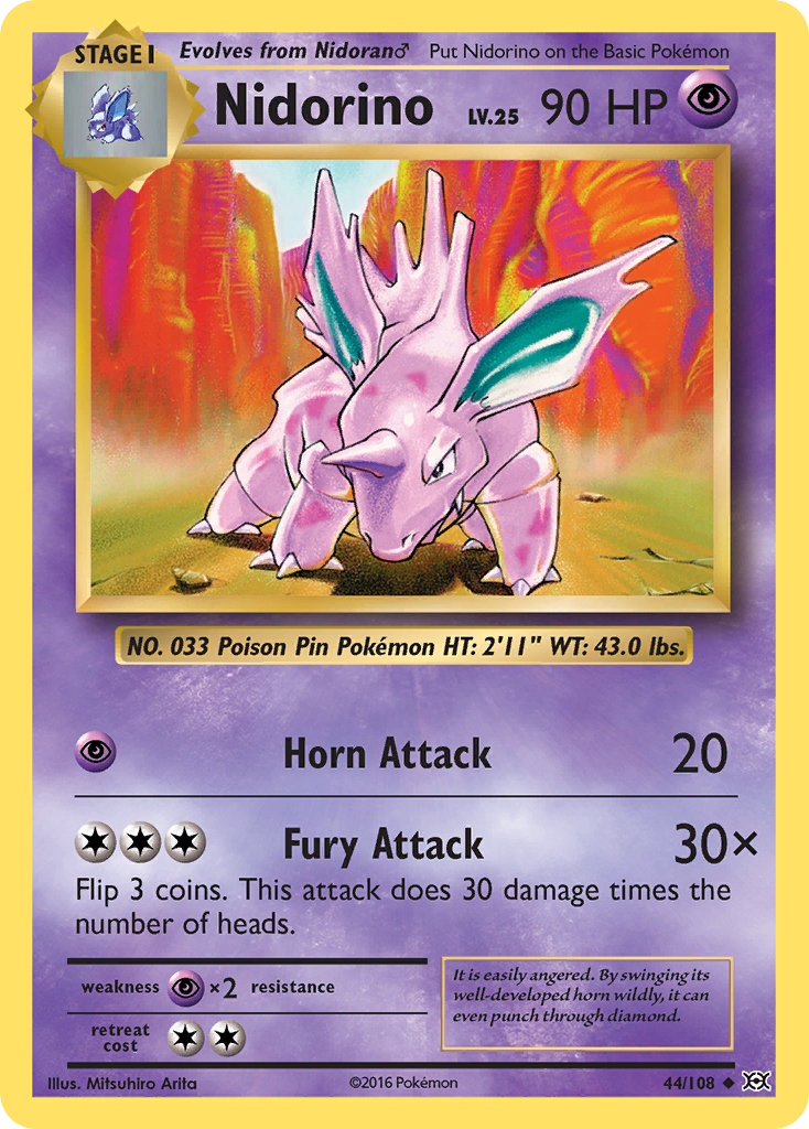 Nidorino (44/108) [XY: Evolutions] | Exor Games New Glasgow