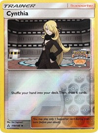 Cynthia (119/156) (Regional Championship Promo) [Sun & Moon: Ultra Prism] | Exor Games New Glasgow