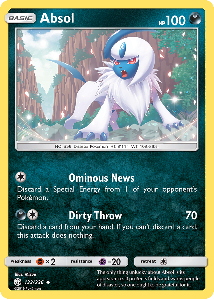 Absol (133/236) [Sun & Moon: Cosmic Eclipse] | Exor Games New Glasgow