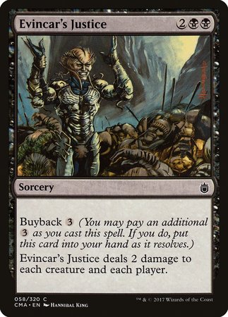 Evincar's Justice [Commander Anthology] | Exor Games New Glasgow