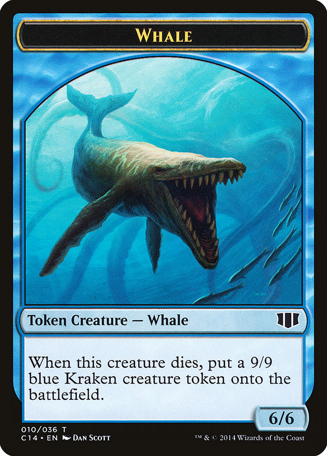 Whale // Zombie (011/036) Double-sided Token [Commander 2014 Tokens] | Exor Games New Glasgow