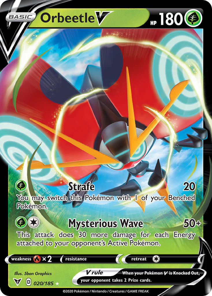 Orbeetle V (020/185) [Sword & Shield: Vivid Voltage] | Exor Games New Glasgow