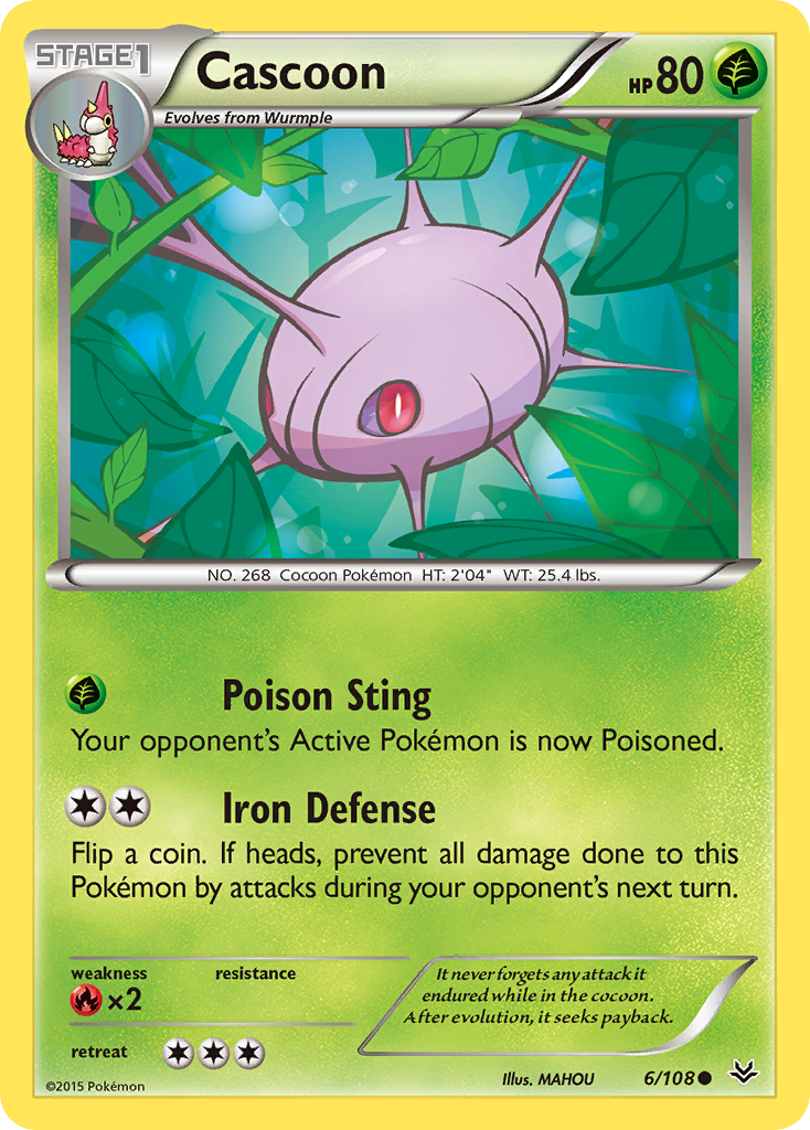 Cascoon (6/108) [XY: Roaring Skies] | Exor Games New Glasgow