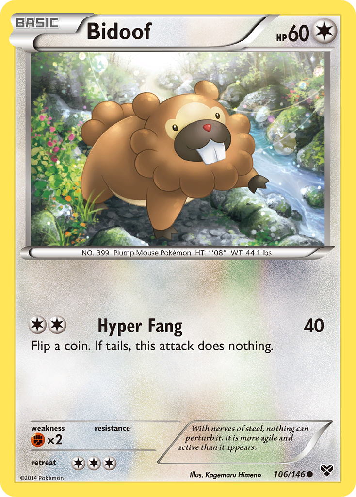 Bidoof (106/146) [XY: Base Set] | Exor Games New Glasgow