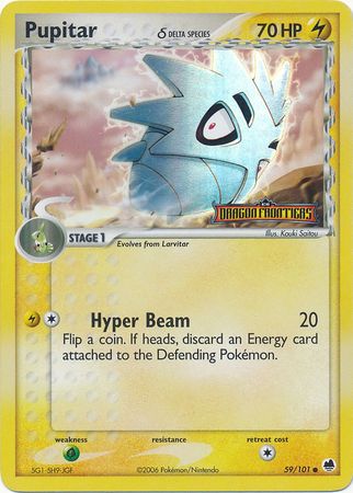 Pupitar (59/101) (Delta Species) (Stamped) [EX: Dragon Frontiers] | Exor Games New Glasgow