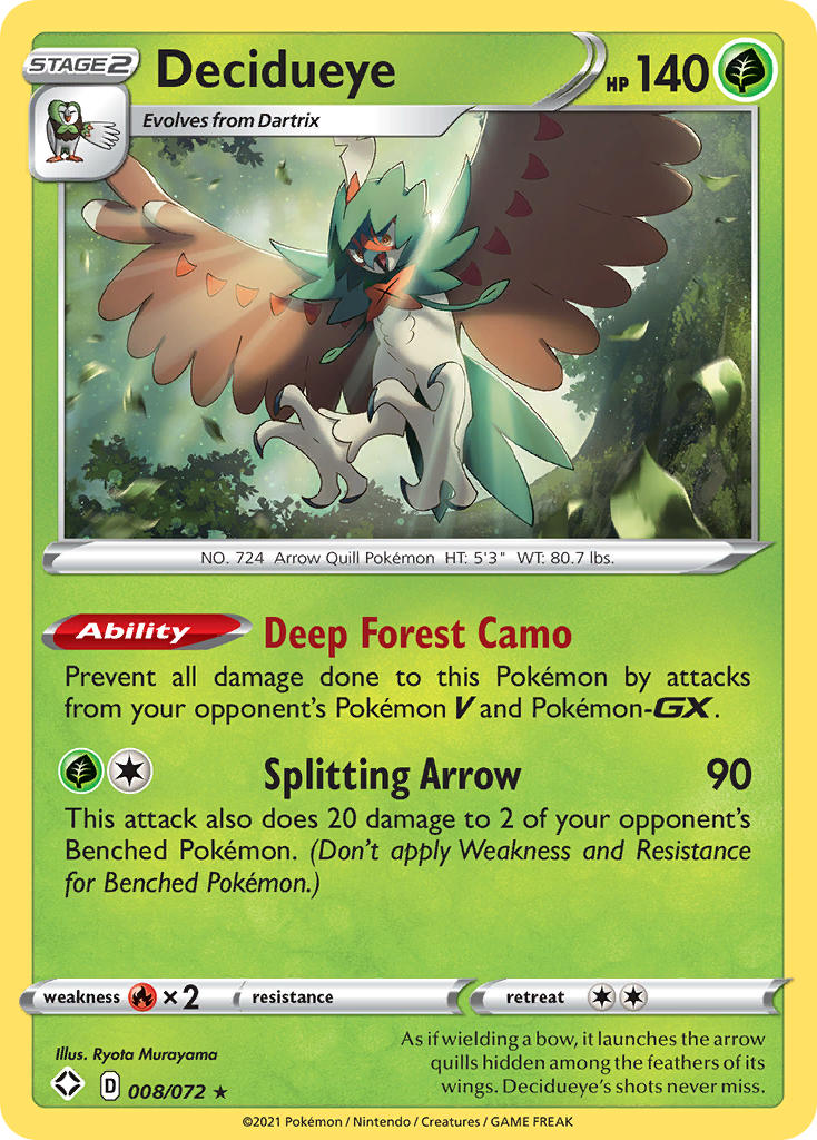 Decidueye (008/072) [Sword & Shield: Shining Fates] | Exor Games New Glasgow