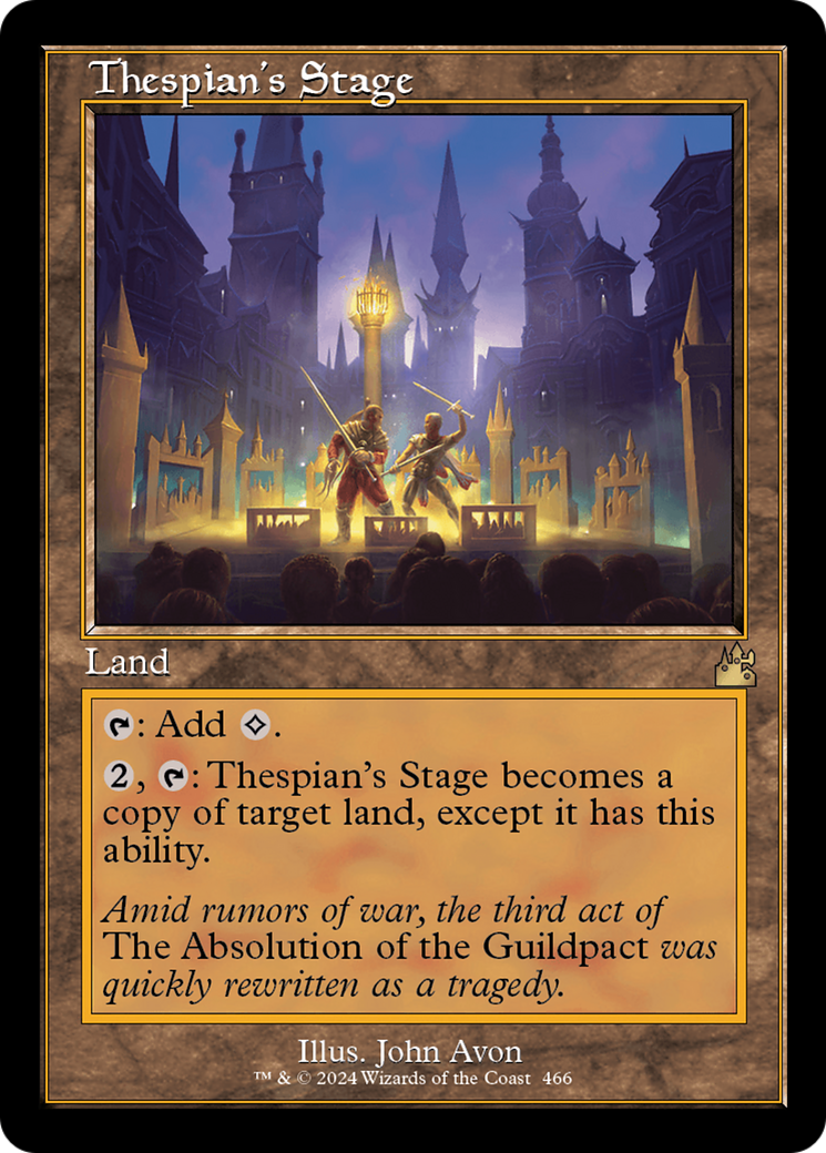 Thespian's Stage (Retro Frame) [Ravnica Remastered] | Exor Games New Glasgow