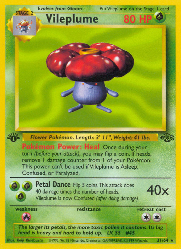 Vileplume (31/64) [Jungle 1st Edition] | Exor Games New Glasgow