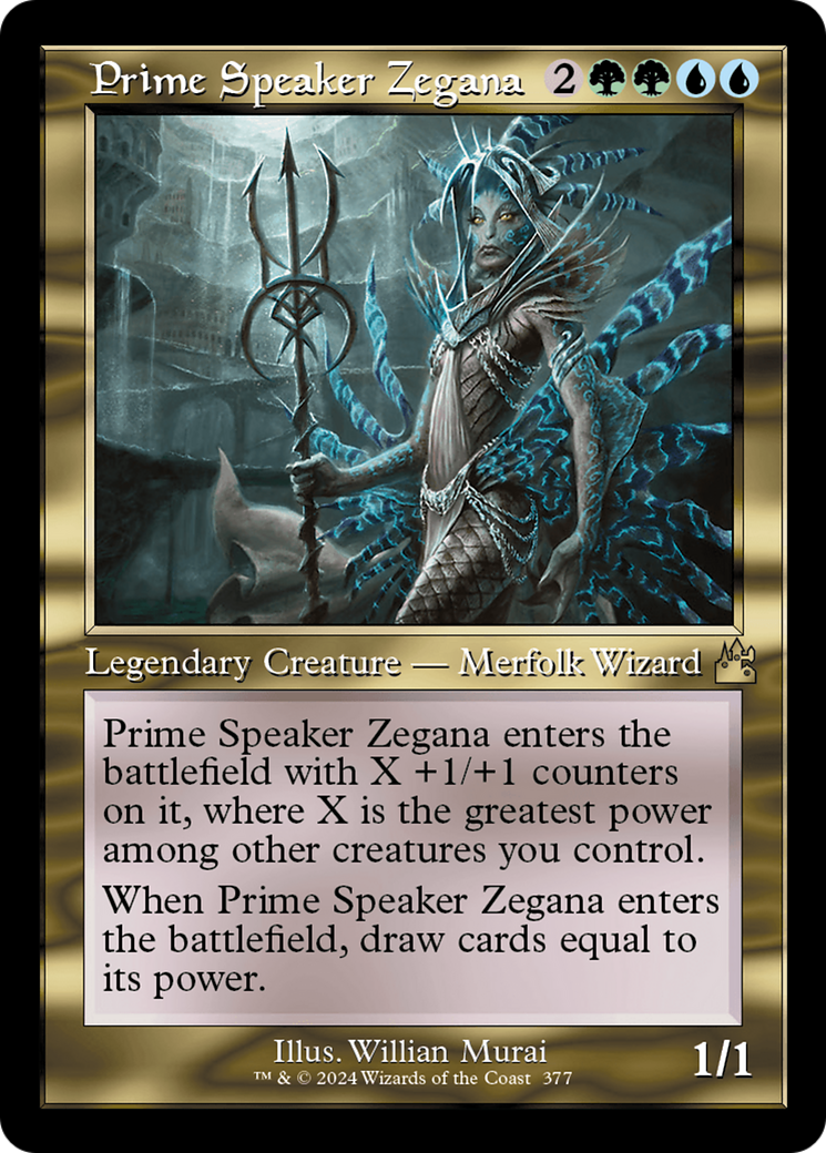 Prime Speaker Zegana (Retro Frame) [Ravnica Remastered] | Exor Games New Glasgow