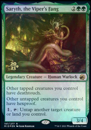 Saryth, the Viper's Fang [Innistrad: Midnight Hunt Prerelease Promos] | Exor Games New Glasgow