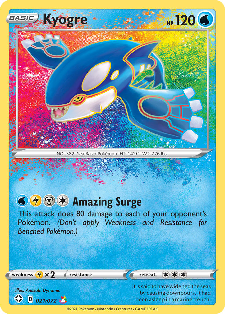 Kyogre (021/072) [Sword & Shield: Shining Fates] | Exor Games New Glasgow