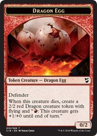 Dragon Egg // Dragon Double-sided Token [Commander 2018 Tokens] | Exor Games New Glasgow