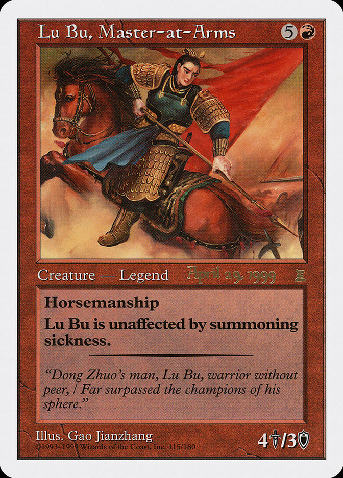 Lu Bu, Master-at-Arms (April 29, 1999) [Portal Three Kingdoms Promos] | Exor Games New Glasgow